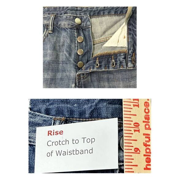 One Teaspoon Mr Whites Denim Jeans‎ SZ 32R Distressed Ripped Faded Streetwear - Picture 7 of 8